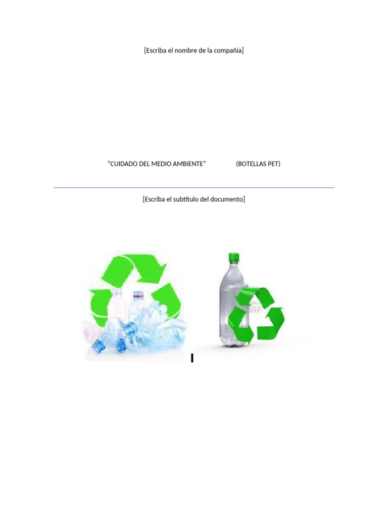 Proyecto de Reciclaje de Botellas PET | PDF | Residuos | El plastico