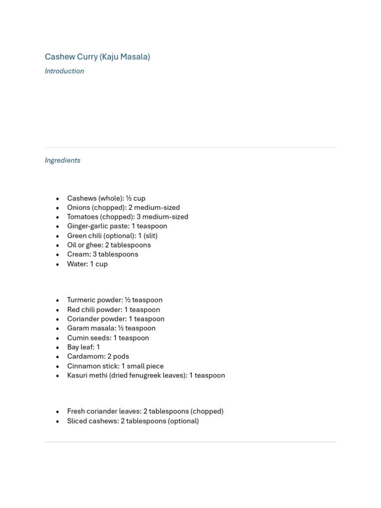 Red Curry Indian Name