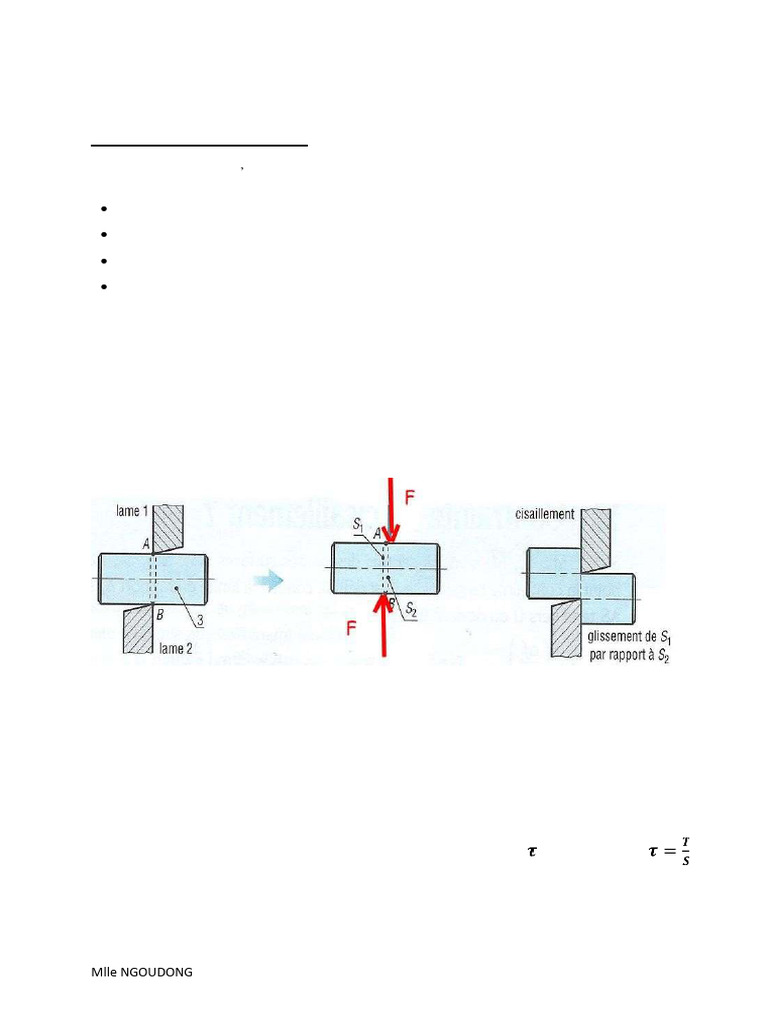 Introduction au cisaillement simple | PDF | Élasticité (Physique ...