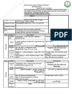 Education International School Weekly Plan