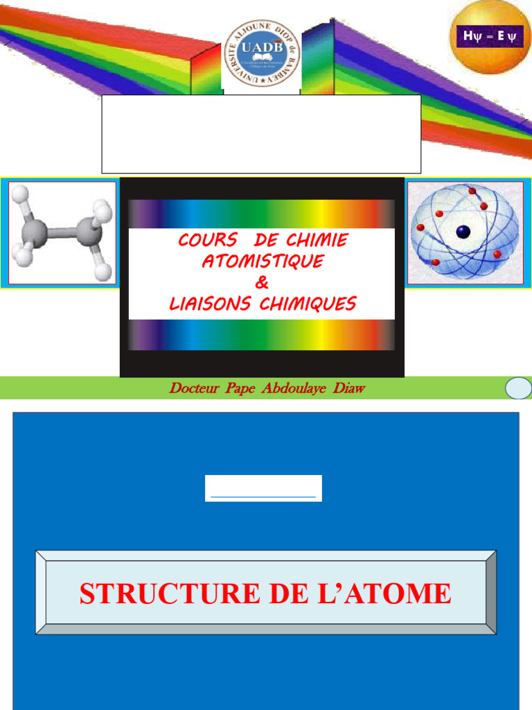 Cours de Chimie Atomistique et Isotopes | PDF | Atomes | Noyau atomique