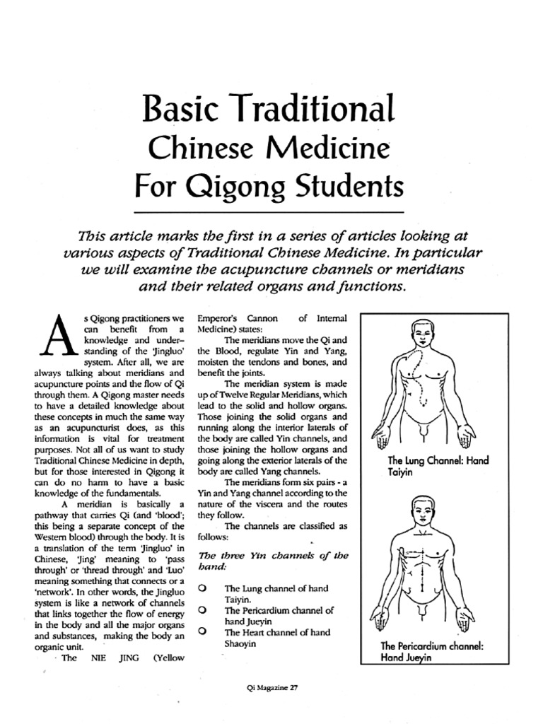 Basic Traditional Chinese Medicine For QiGong Students Qi Magazine 01 | PDF