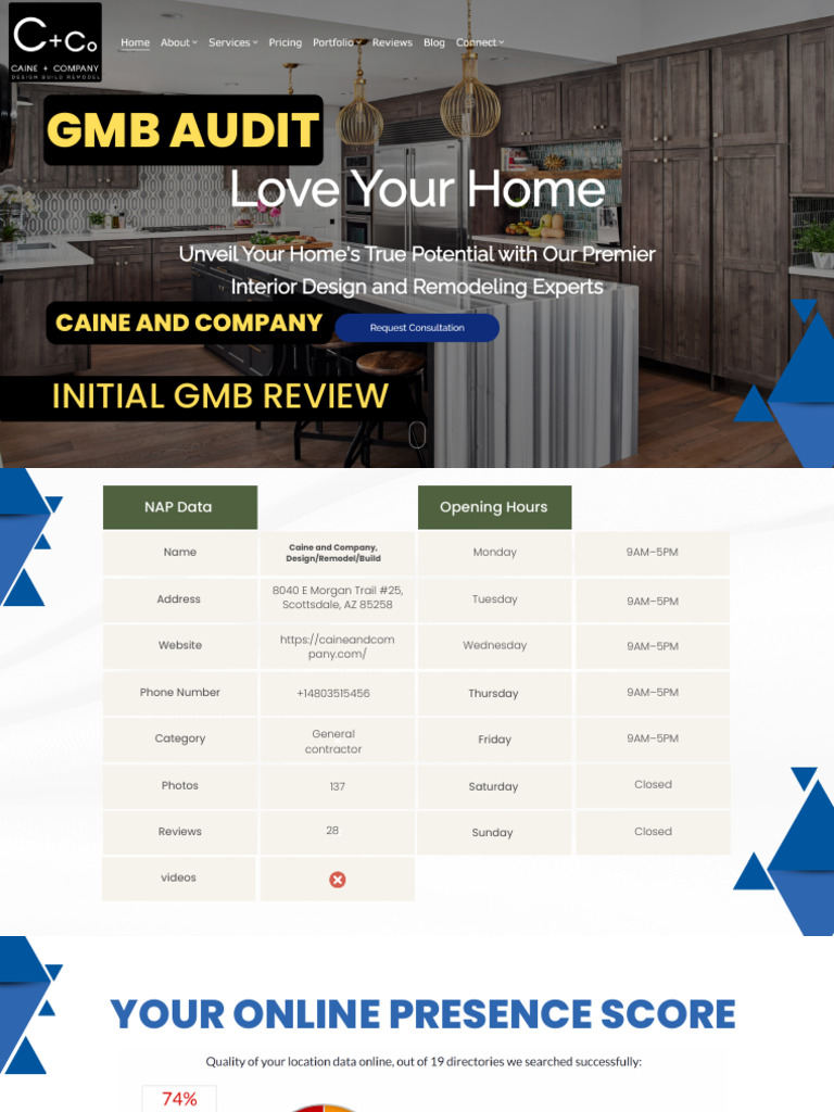 GMB Audit for Caine and Company | PDF | Web 2.0 | Internet