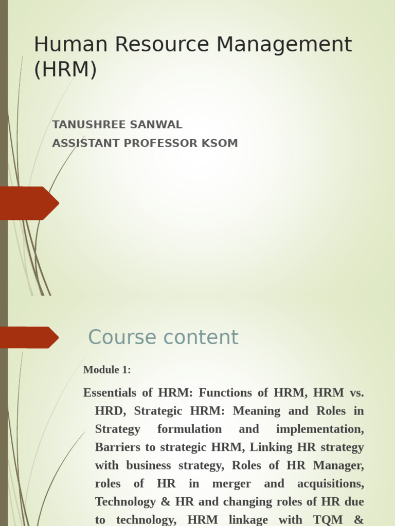 Essentials of Human Resource Management | PDF | Human Resource ...