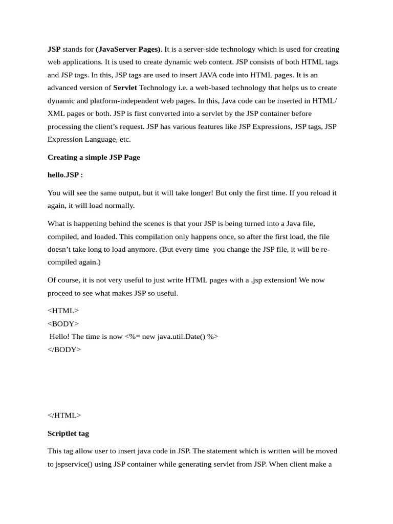 Jsp (6) | PDF | Model–View–Controller | Software Development