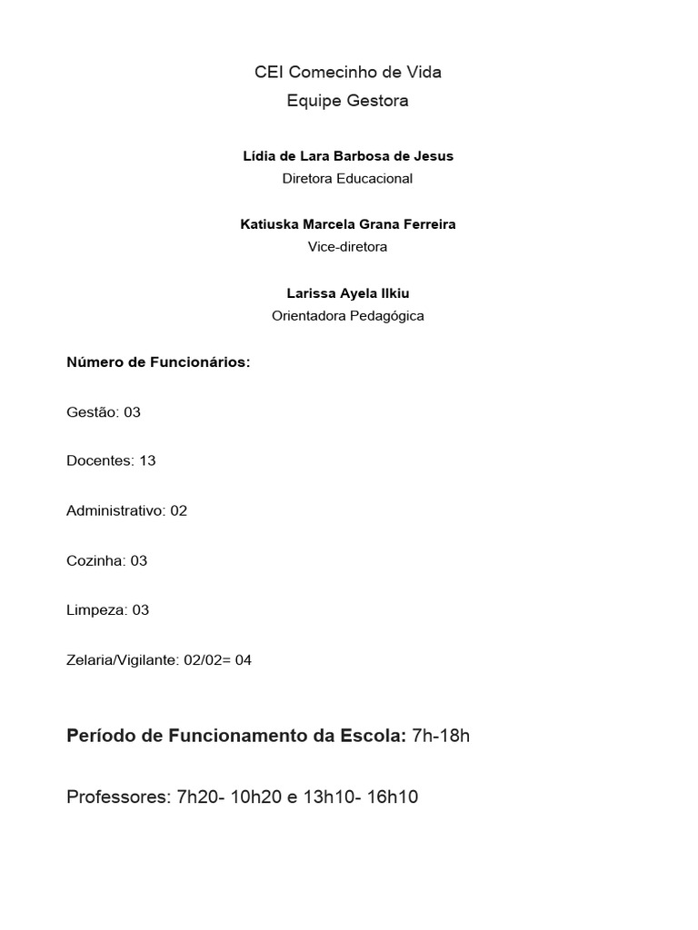 Protocolo Sanitário CEI Comecinho de Vida | PDF | Pedagogia