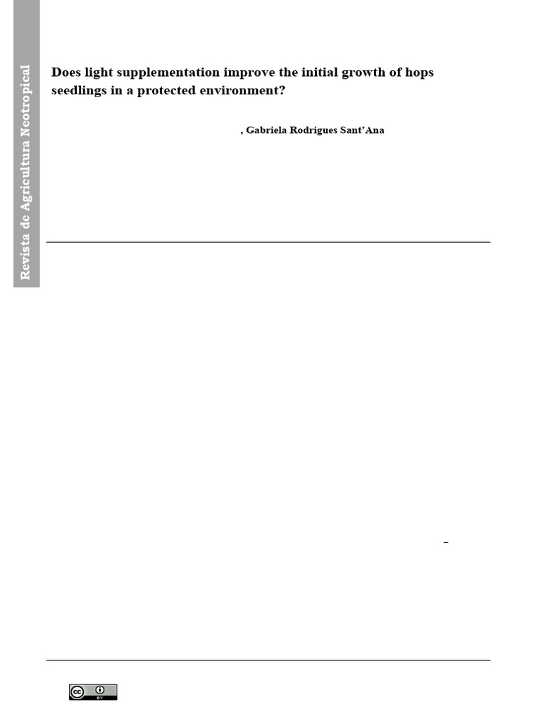Does Light Supplementation Improve The Initial Growth of Hops Seedlings ...
