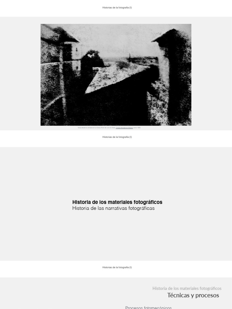 Historia de la Fotografía: Procesos Clave | PDF | Imagen | Tecnicas ...