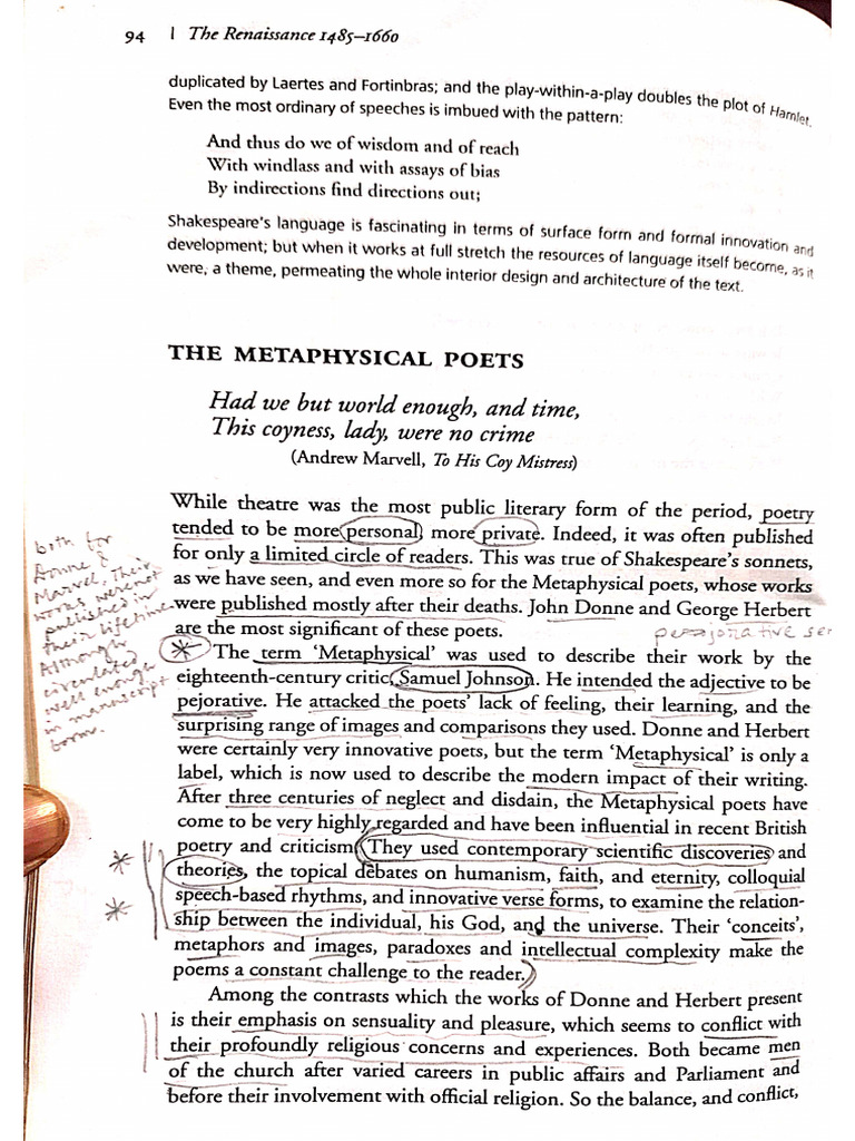 Metaphysical Poetry | PDF