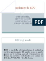 Antecedentes de BDO