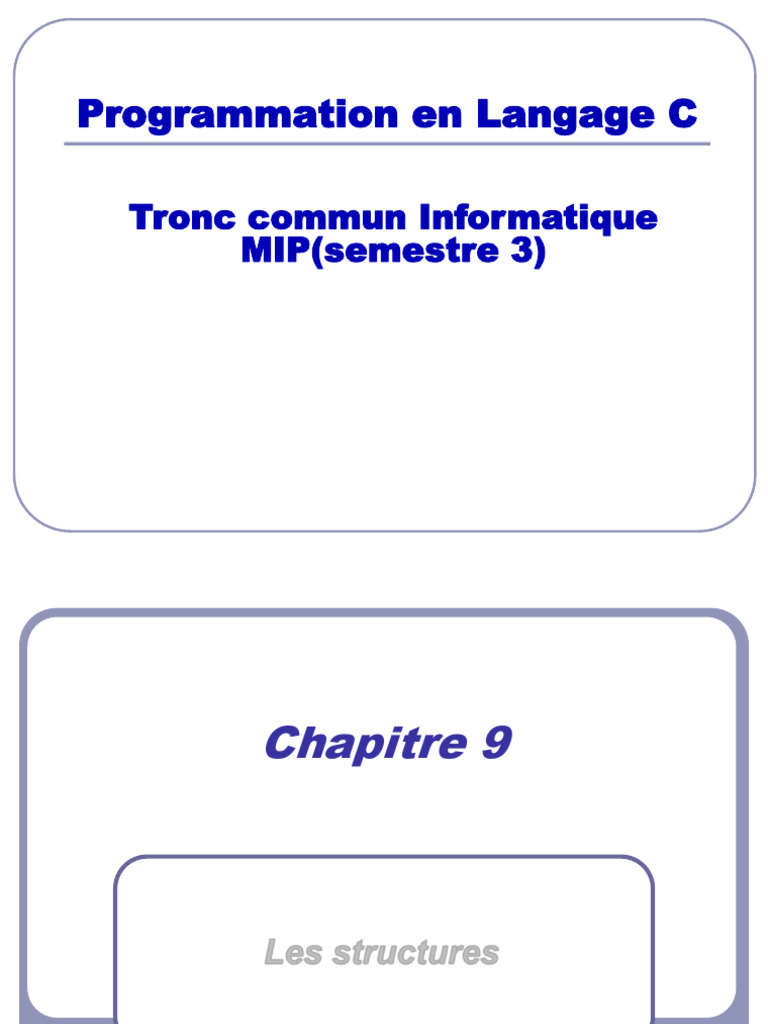 Structures en Langage C : Guide Complet | PDF | Pointeur (programmation ...