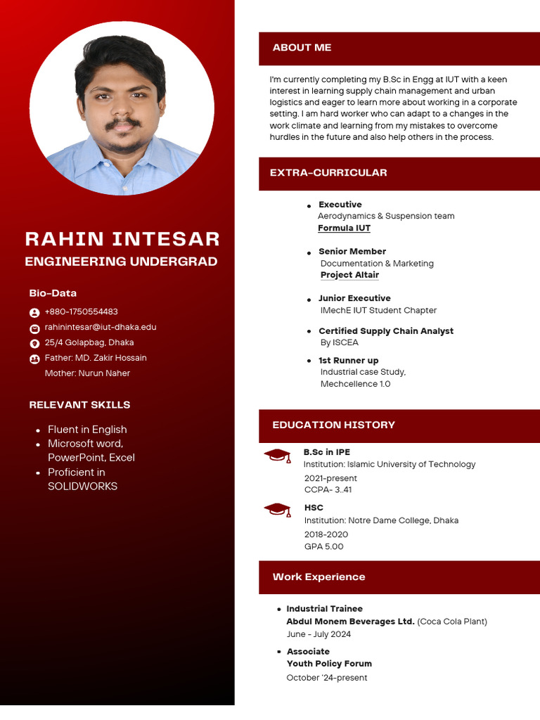 Rahin Intesar CV PDF | PDF