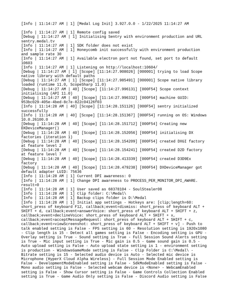 Medal App Initialization Log 3.927 | PDF | Graphics Processing Unit ...