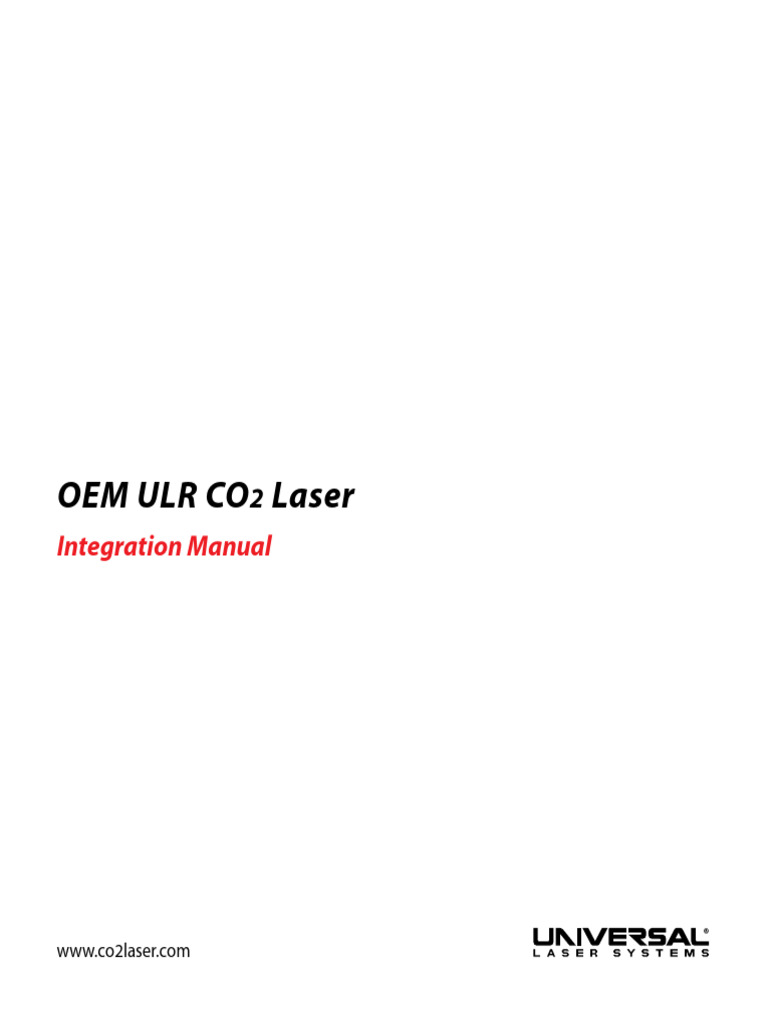 ULR-75 CO2 Laser Integration Manual 25W To 150W - Jan 2021 | PDF ...