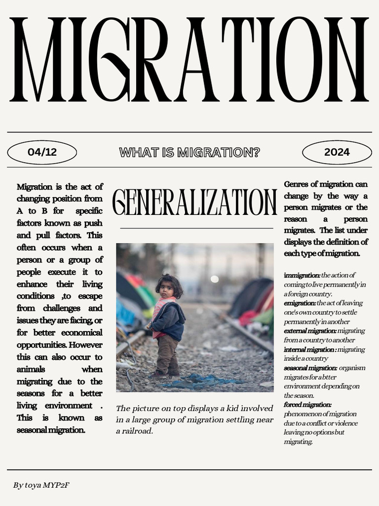 Definition and Types of Migration | PDF | Human Migration | Cultural ...