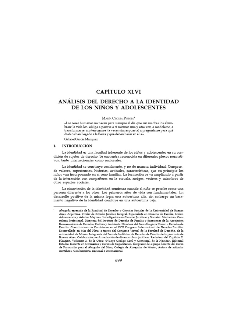 Derecho a la Identidad Infantil y Adolescente | PDF | Adopción ...