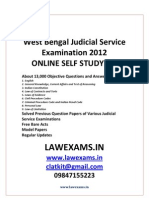 Wes Bengal Judicial Service Exam 2012 Coaching Solved Papers