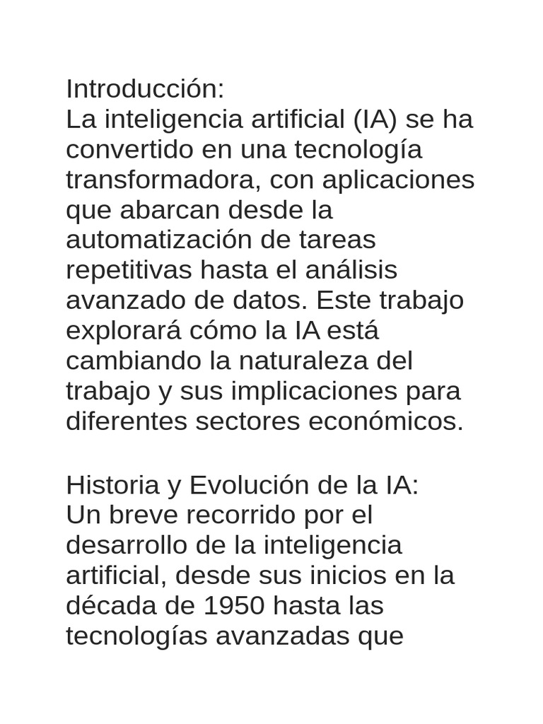 Impacto de la IA en el Mercado Laboral | PDF | Inteligencia artificial ...