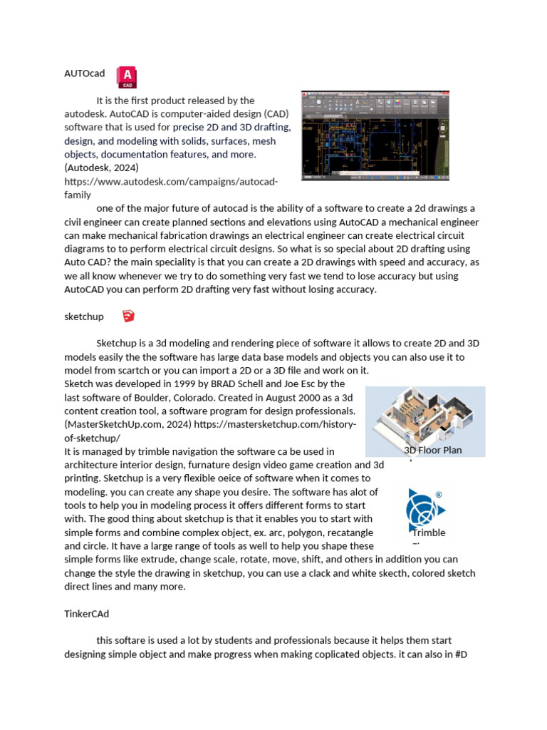 ict | PDF | Auto Cad | Sketch Up
