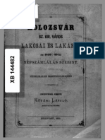 Lakasjegyzek Kolozsvar 1870
