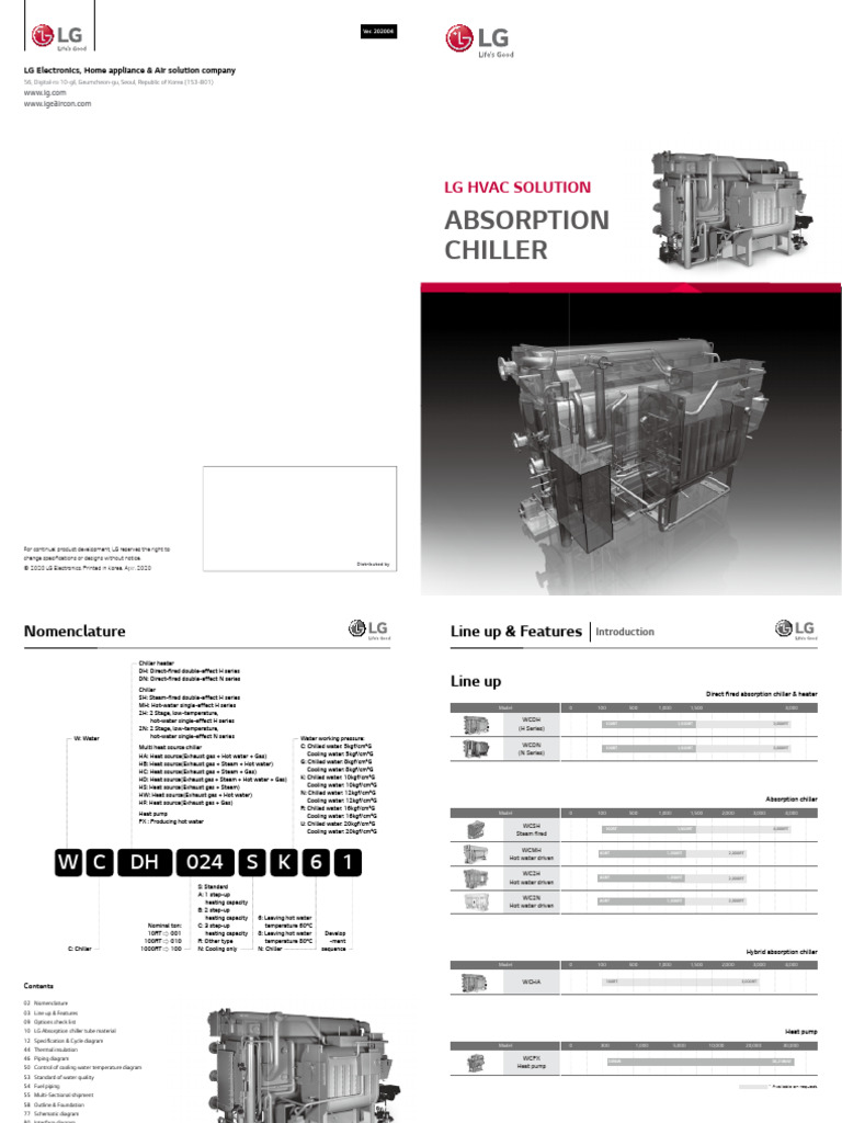 LG Absorption Chiller Solutions | PDF | Cogeneration | Water Heating