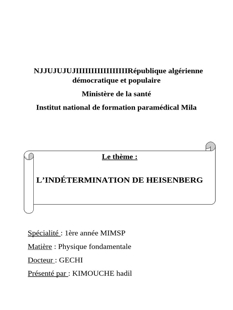 Indétermination de Heisenberg en physique | PDF | Lumière | Vagues