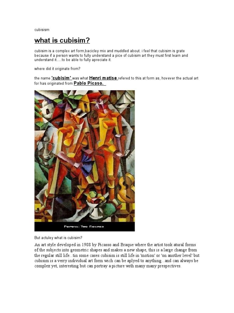 Understanding Cubism Art Style | PDF