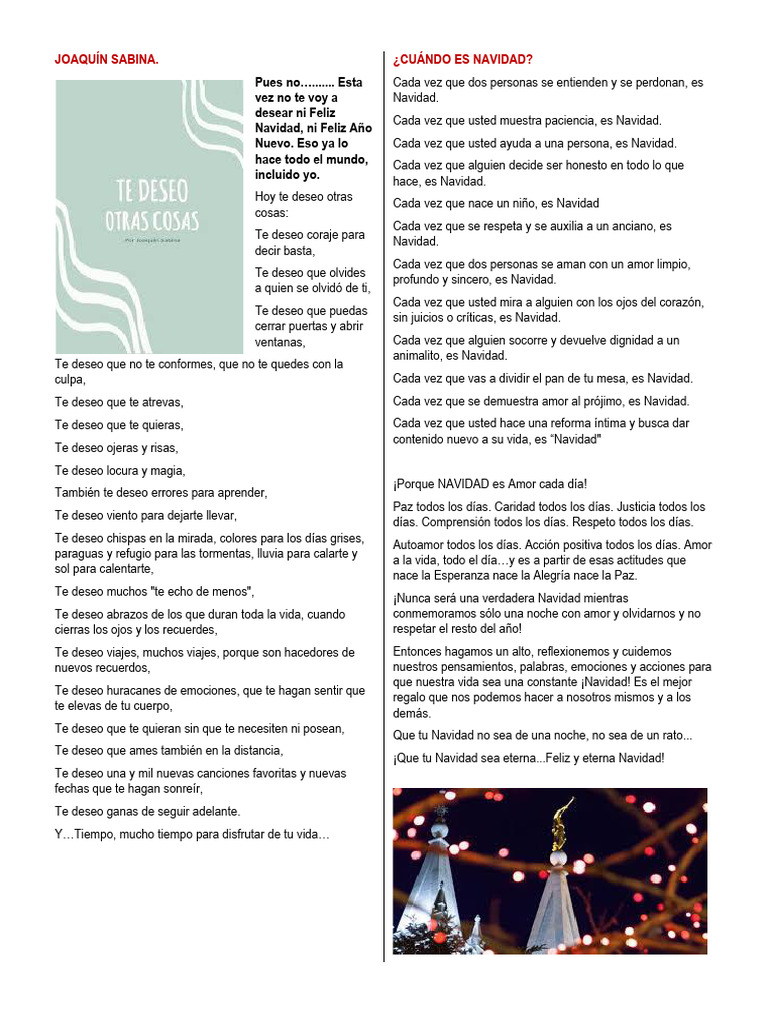 Poemas para una Navidad eterna | PDF | Amor