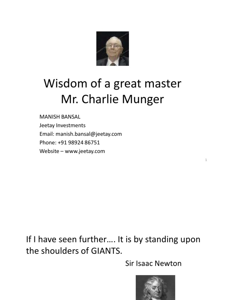 Charlie Munger 25 Cognitive Biases Pdf