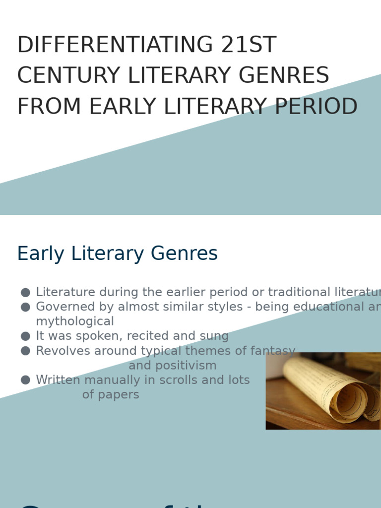 21st Century vs Early Literary Genres | PDF | Poetry | Genre
