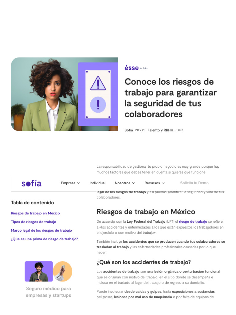 Riesgos laborales y su marco legal en México | PDF | Derecho laboral