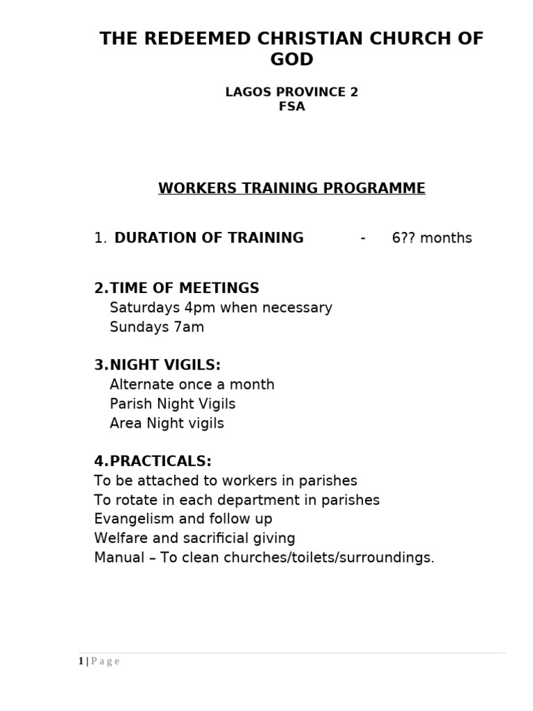 RCCG Workers Training Manual 2023 | PDF | Trinity | Last Judgment