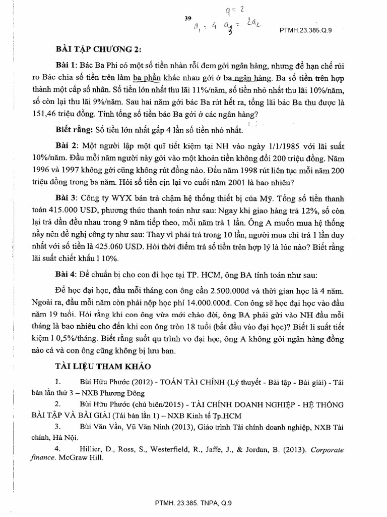 BaiTap SachTCDN1 | PDF