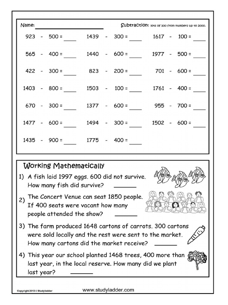 +Subtracting+multiples+of+100 | PDF