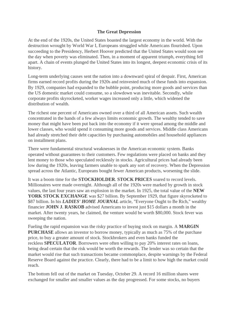 2024 Great Depression text n Qs ushistory.org | PDF | Great Depression ...