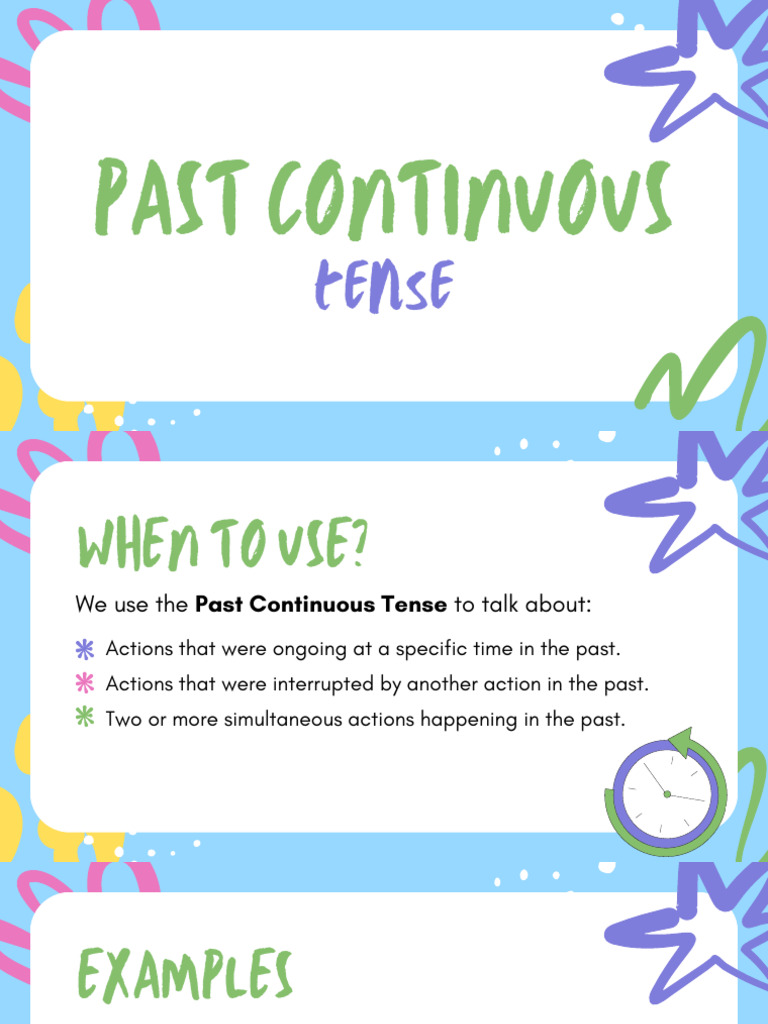 Past Continuous Tense Explained | PDF