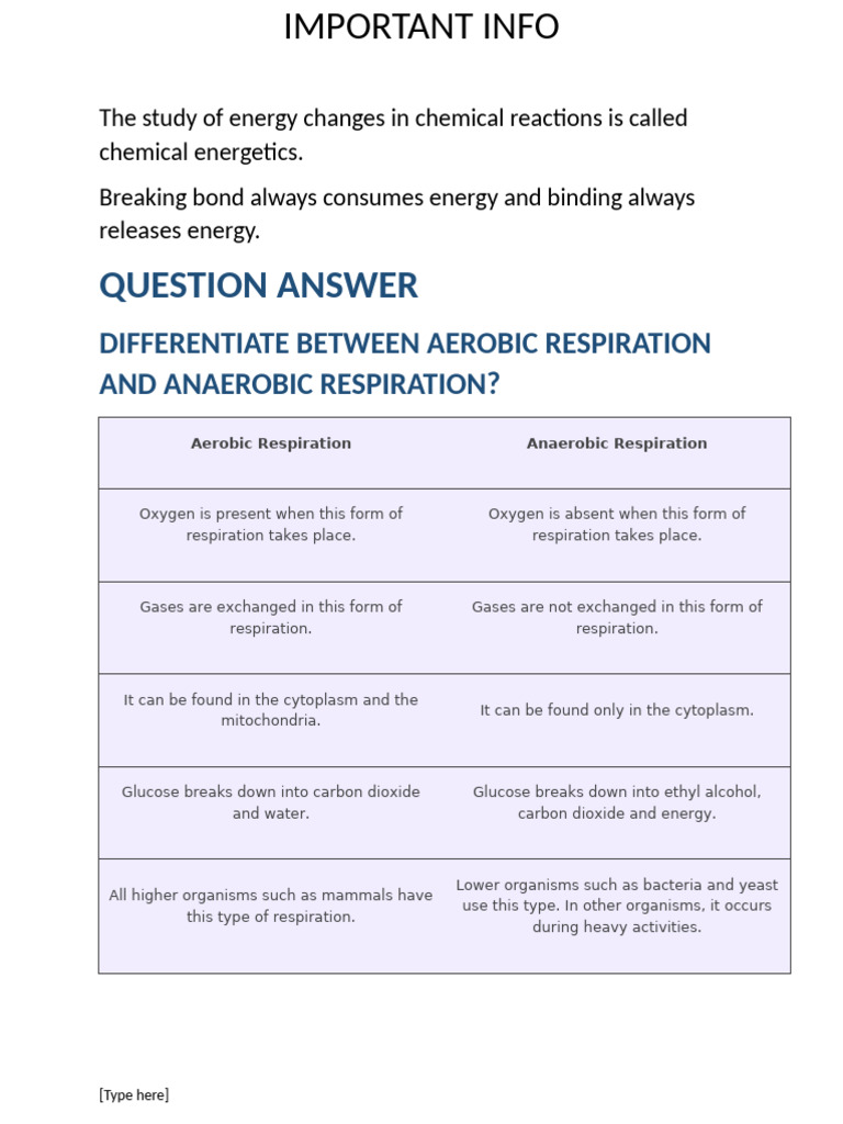 Chemistry Chapter 8 Energetics | PDF | Cellular Respiration | Chemical ...