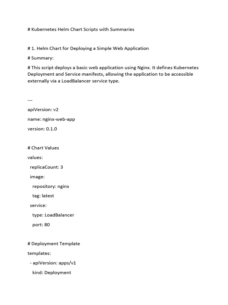 Helm Scripts for Kubernetes Deployments | PDF | Computing | Network ...