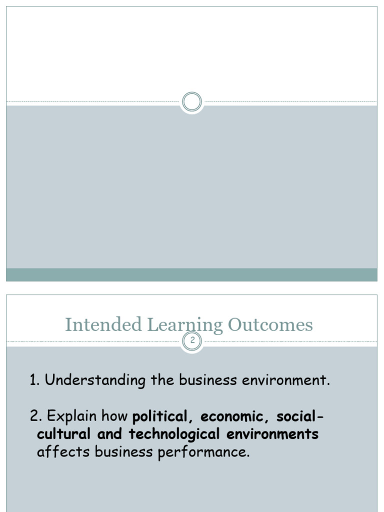 Business Environment Analysis Guide | PDF | Unemployment | Economics