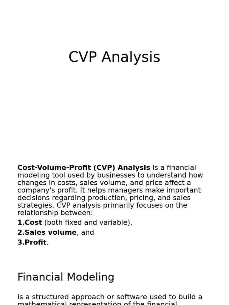 Cost-Volume-Profit Analysis Guide | PDF | Profit (Economics) | Pricing