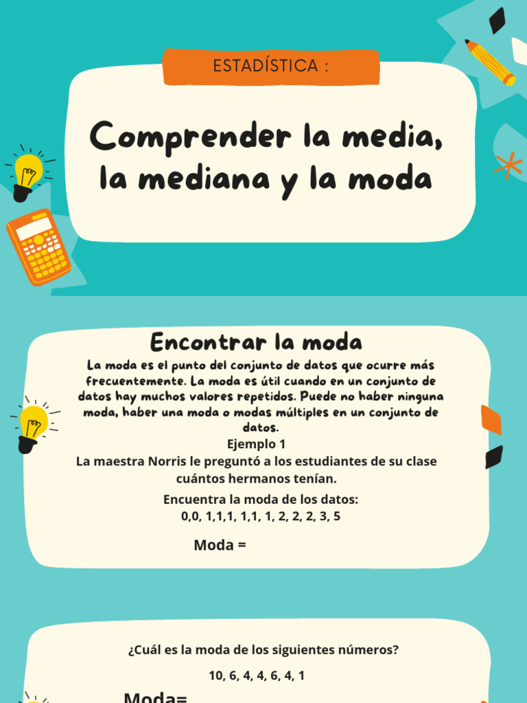 Media, Moda y Mediana Trabajo | PDF