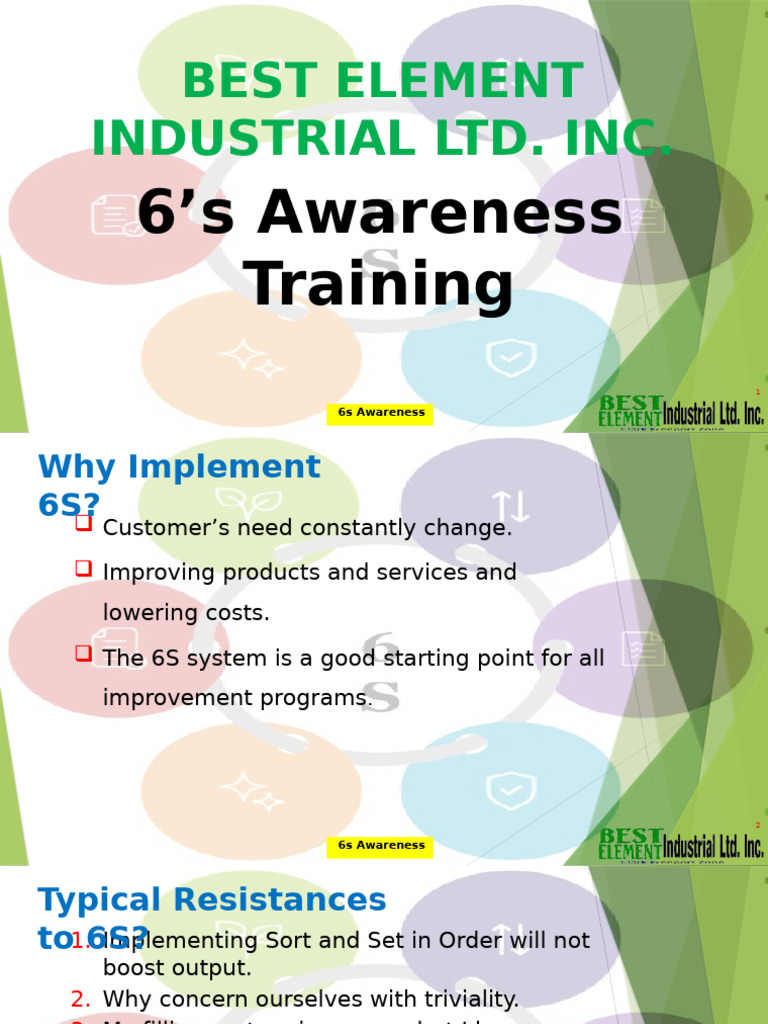 6S Awareness Training Guide | PDF