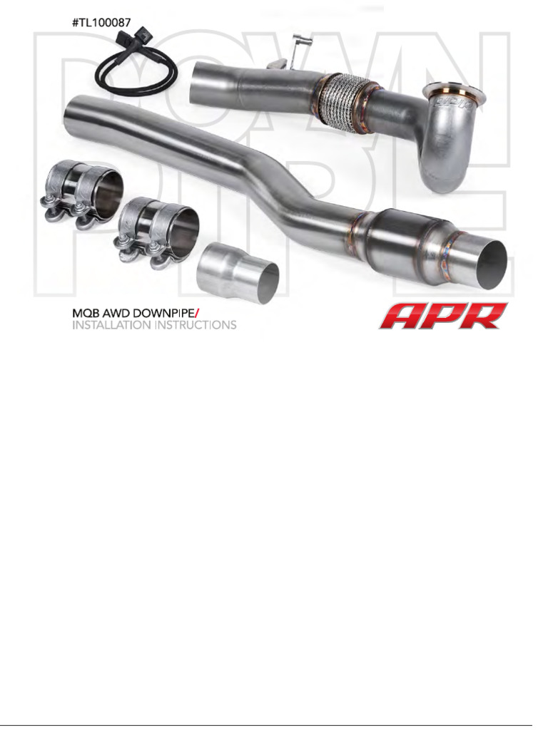 APR Downpipe Installation Guide | PDF | Screw | Land Vehicles