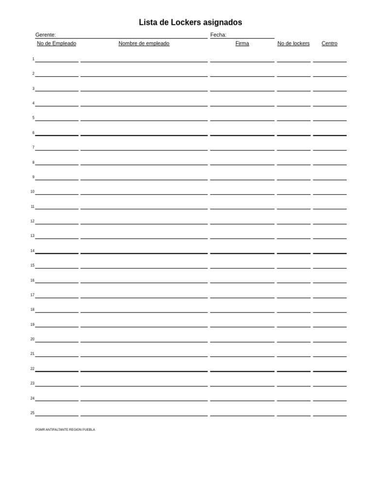 Asignación de Lockers | PDF