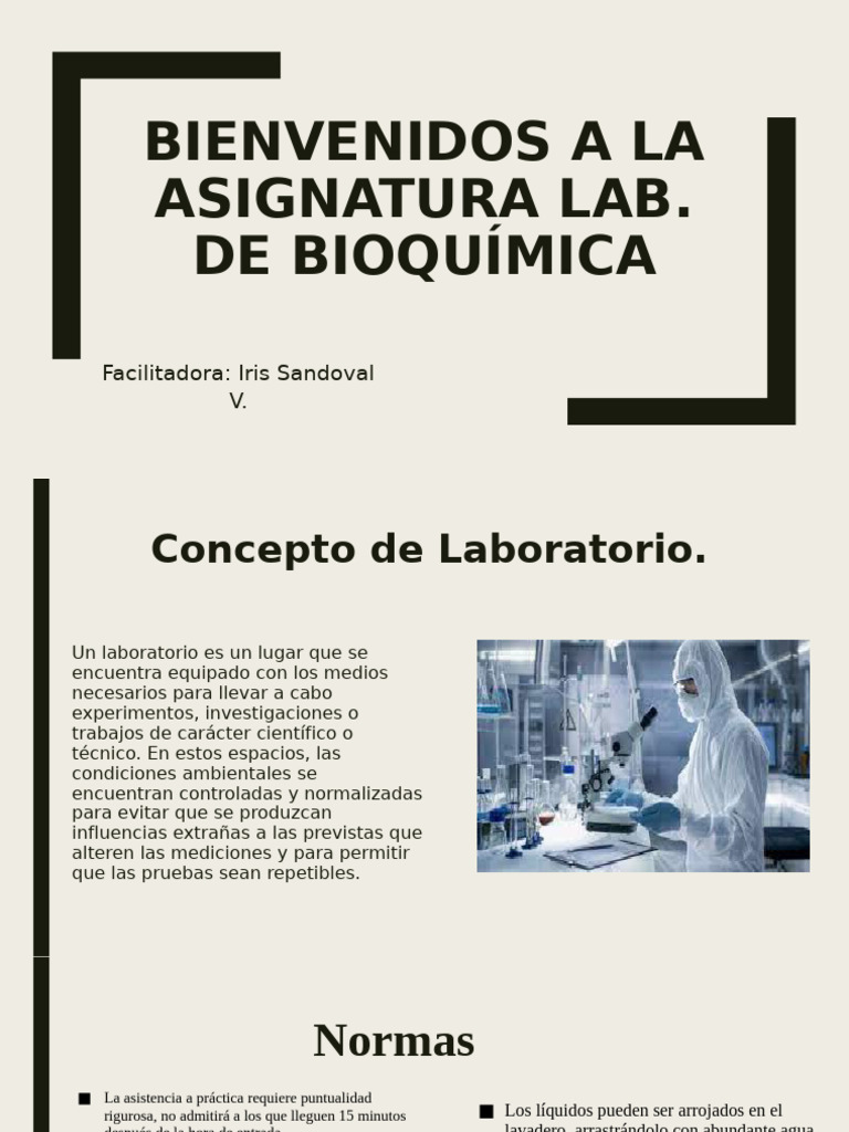 Normas y Técnicas en Lab. Bioquímica | PDF | Sangre | Laboratorios