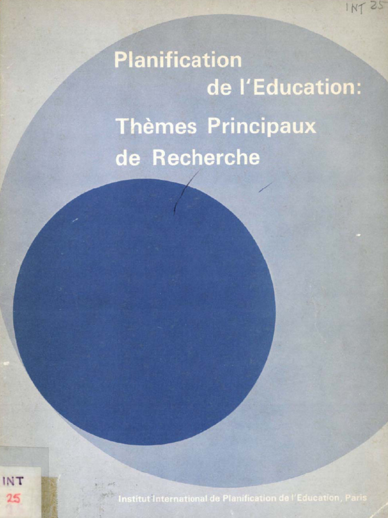 Thèmes de recherche en planification éducative | PDF | Science ...