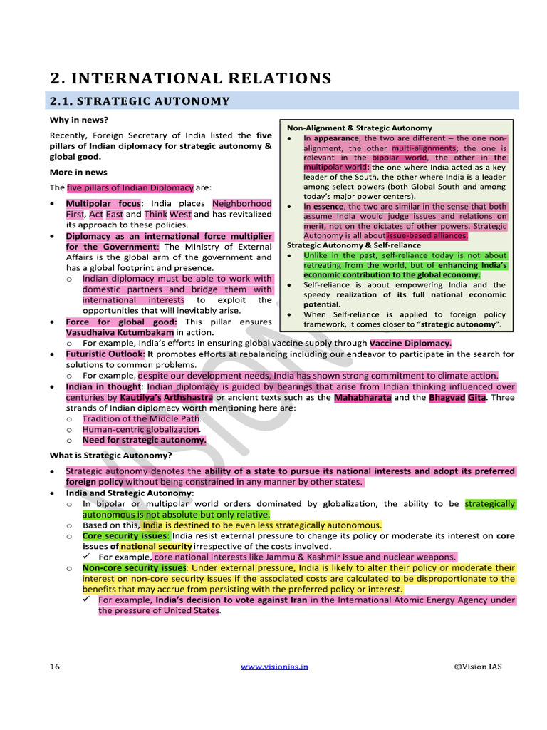 Strategic Autonomy | PDF