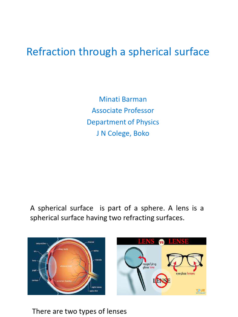 Understanding Spherical Lens Refraction | PDF