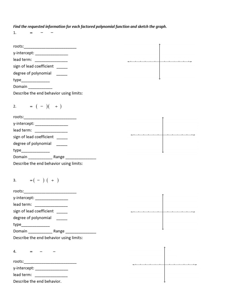 Graphing Polynomial Functions Guide | PDF | Polynomial | Zero Of A Function