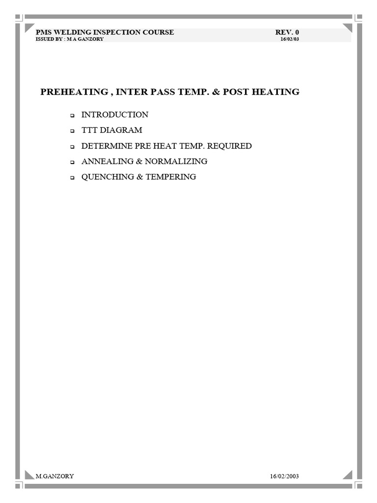 Welding Inspection: Preheating Techniques | PDF | Steel | Heat Treating